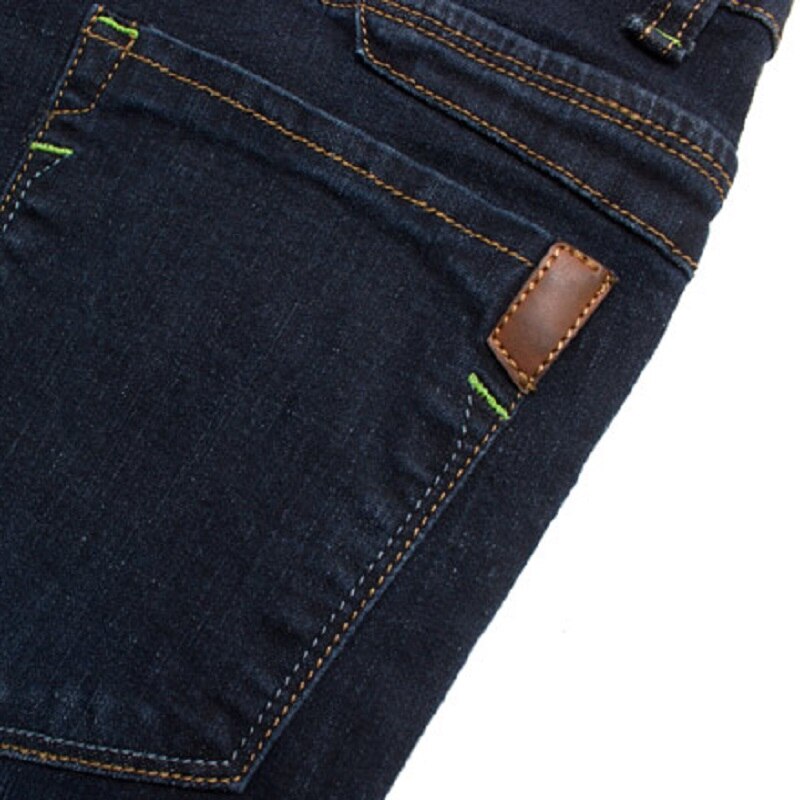 Heren jeans heren casual jeans slank recht hoge elasticiteit voeten jeans losse stretch lange broek heren denim broek