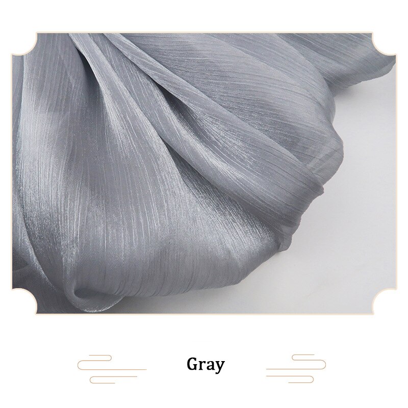 Organza Tule Stof Achtergrond Gordijnen Voor Wedding Party Home Decor Stof Voor Trouwjurk Diy Naaien 50cmX150cm: Zilver