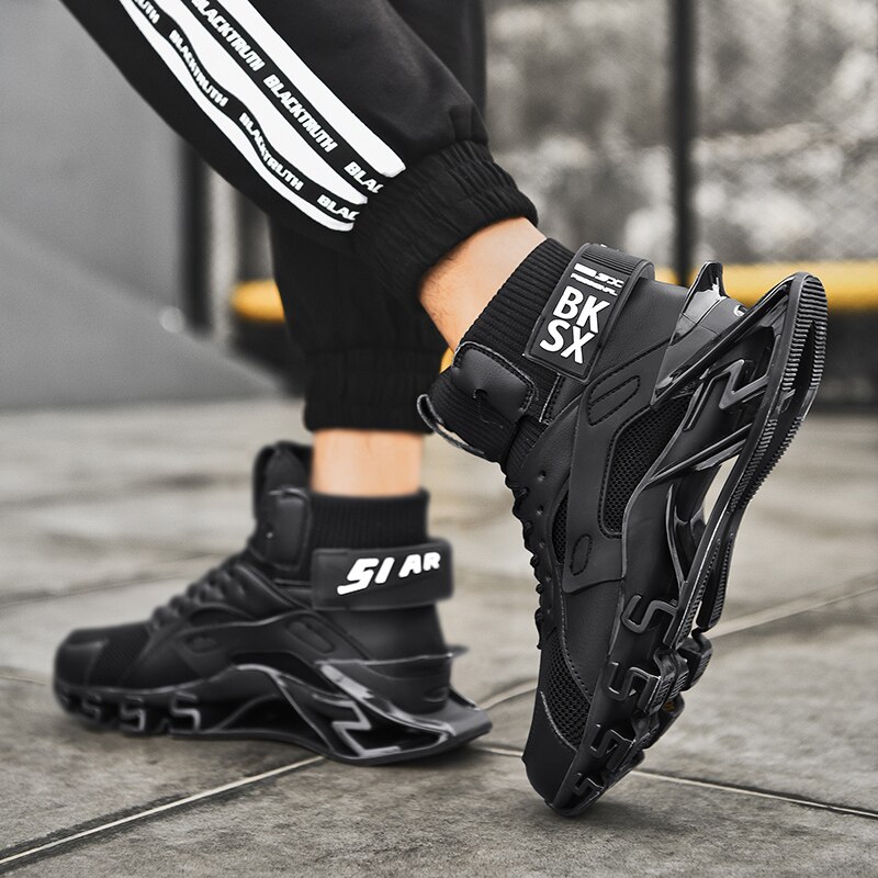Men's Clunky Sneaker Dorky Dad Casual Walking Shoes Running Shoes Spring Autumn Winter Blade Lace-up Tide Sock-Like Men's Shoes