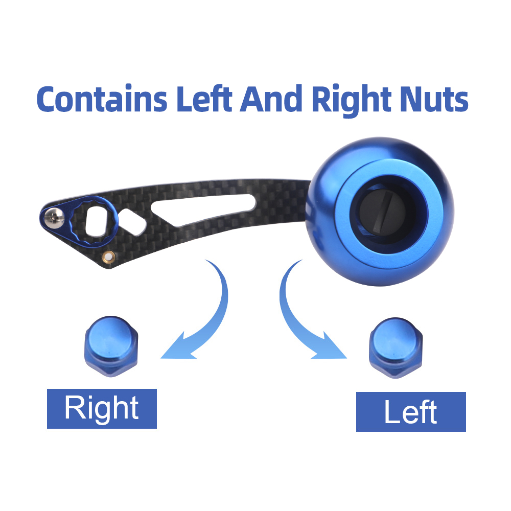 ROLLFISH Fishing Reel Handle Rocker Arm Carbon Fiber Light Weight 28g Ergonomic Multicolor Fishing Tools Accessories