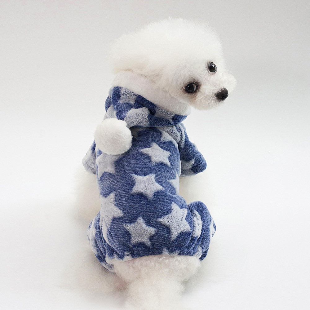 Pyjama Chihuahua Pincher Roupa Pajamas For Dogs Pajamas Dog Pyjama Winter Fleece Jumpsuit Winter Four Legs Warm Pet Clothing: B / M