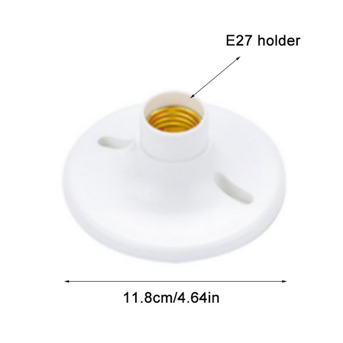 2/6/15 Stück D12cm E27 Steckdose Kasten montieren Kunststoff Mittel Base E26 Lampenfassung 118mm E27 Fassung für Deckenleuchte 220V 4A
