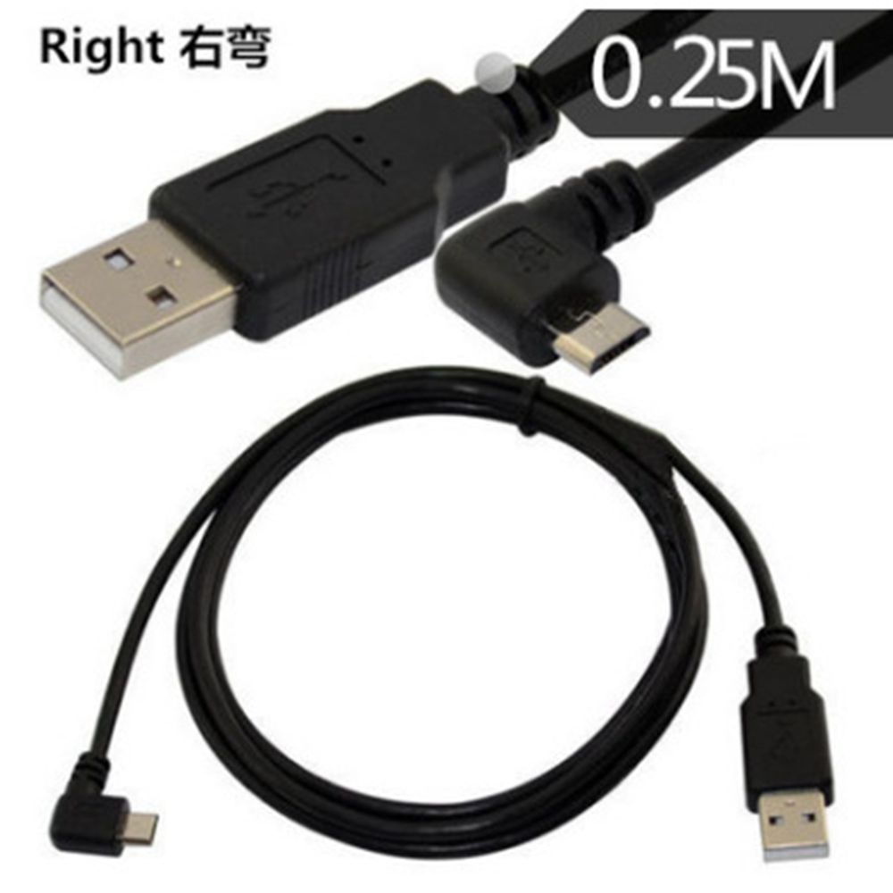 Up & Imbottiture E Sinistra E Destra Ad Angolo di 90 Gradi Usb Maschio Micro Usb a Usb di Dati Maschio Connettore di Carica cavo