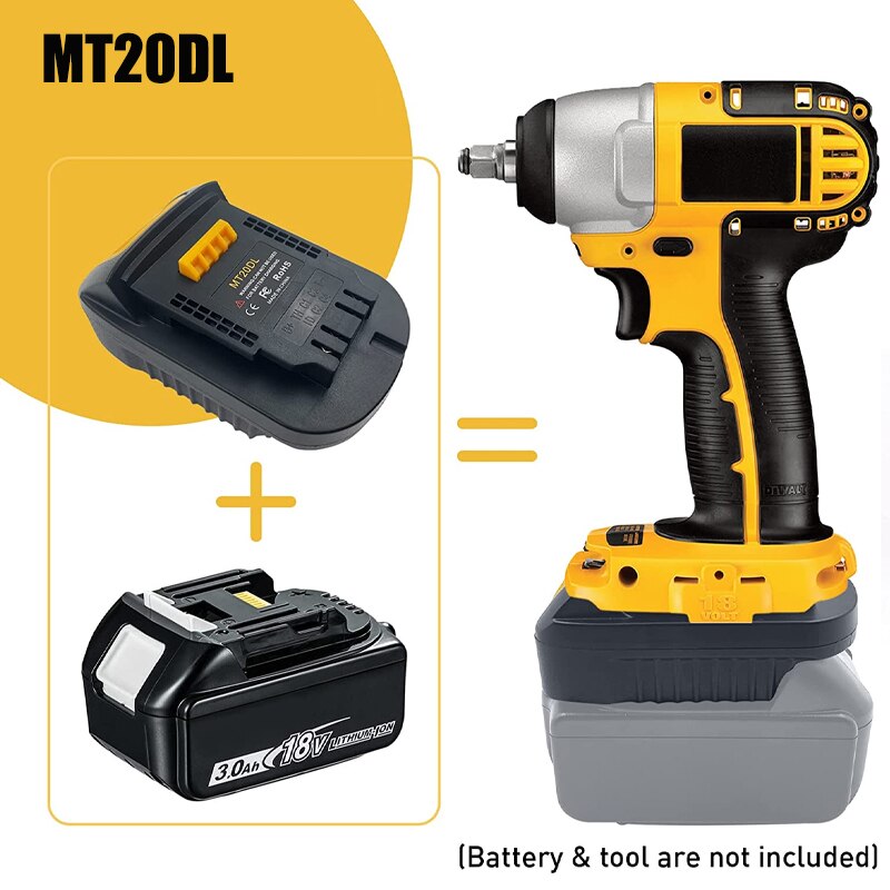 MT20DL Battery Adapter Converter for Makita Bosch Milwaukee M18 18V Li-ion Battery Convert to For Dewalt 18V 20V Power Tools