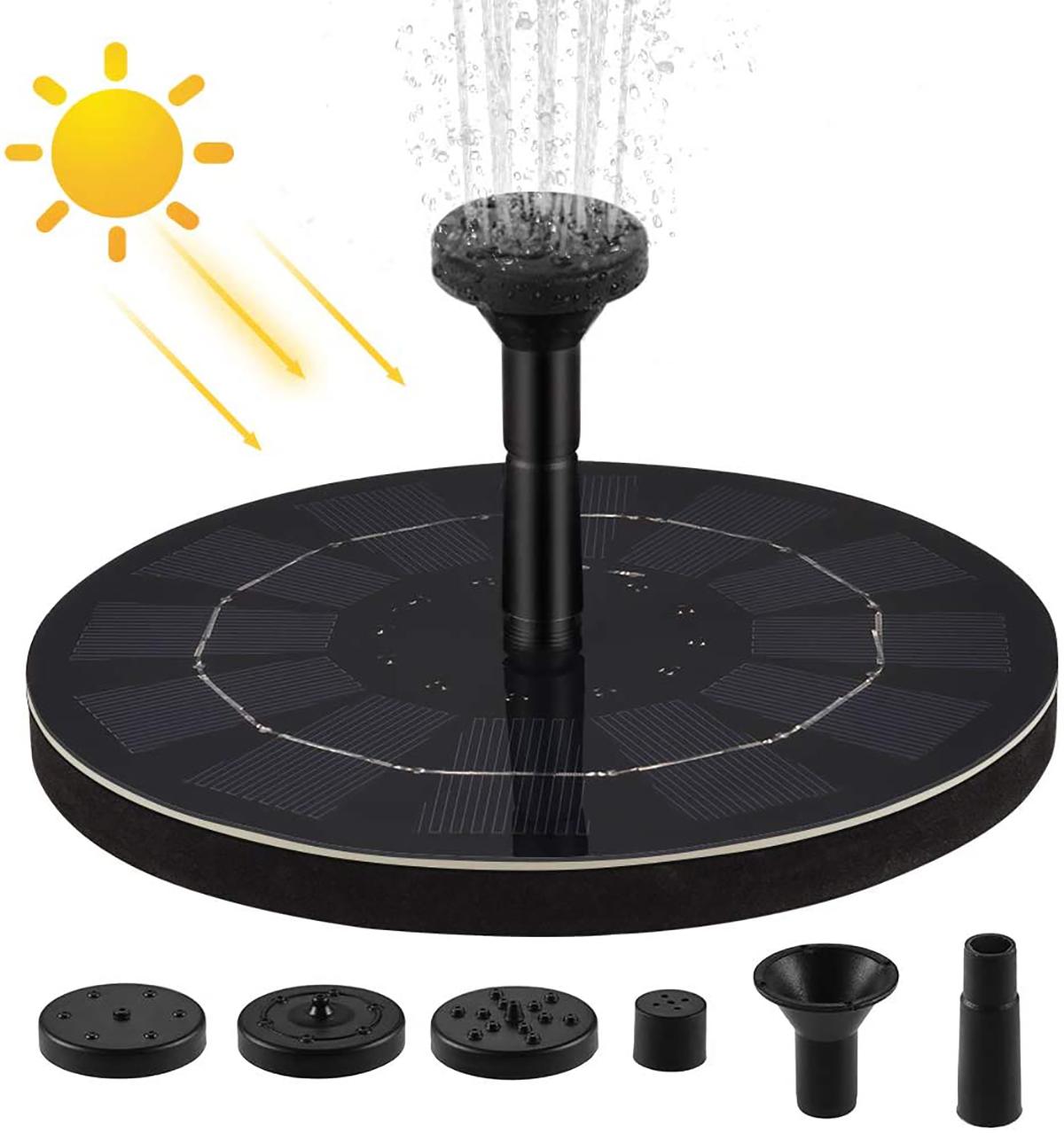 3.5W Solar Water Fountain Pool Waterfall Fountain Garden Decoration Outdoor Bird Bath Solar Powered Floating Water Courtyard