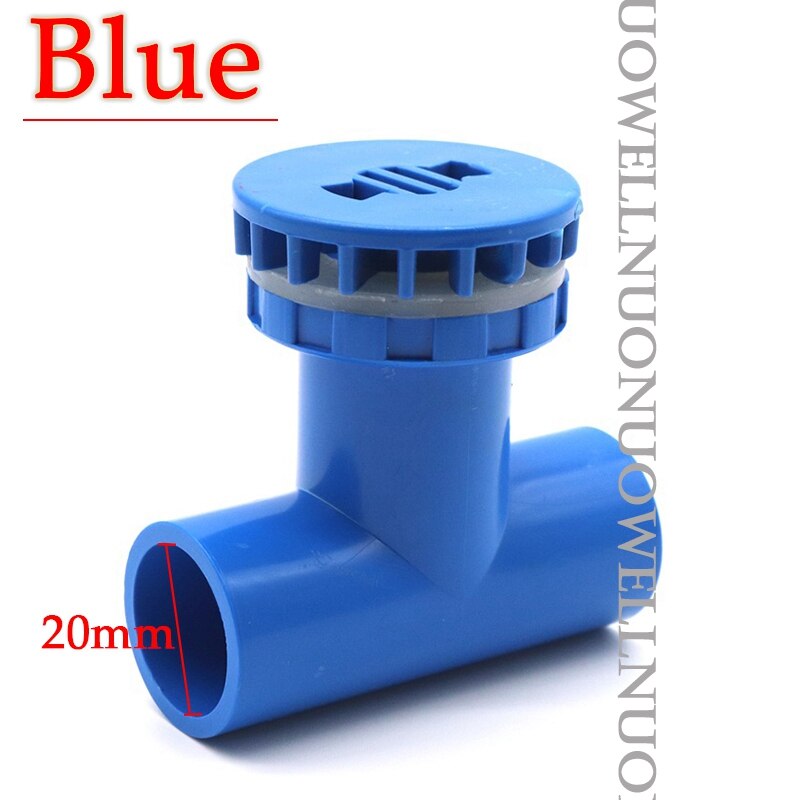 5Pcs Inner Diameter 20mm PVC Pipe Connector Aquarium 3-Way Drainage Joints Fish Tank Water Drain Tube Connectors Tee Fittings: BlueB