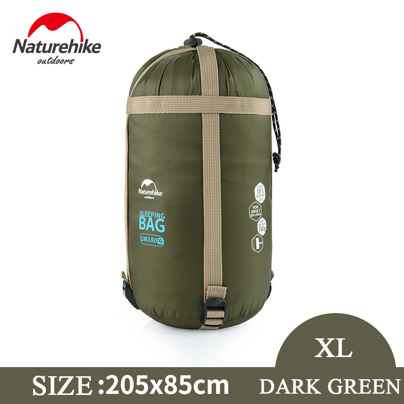 Naturehike soveposer udendørs camping vandreture forår efterår udendørs camping vandreture nh kuvert sovepose 205*85cm: Militærgrøn xl