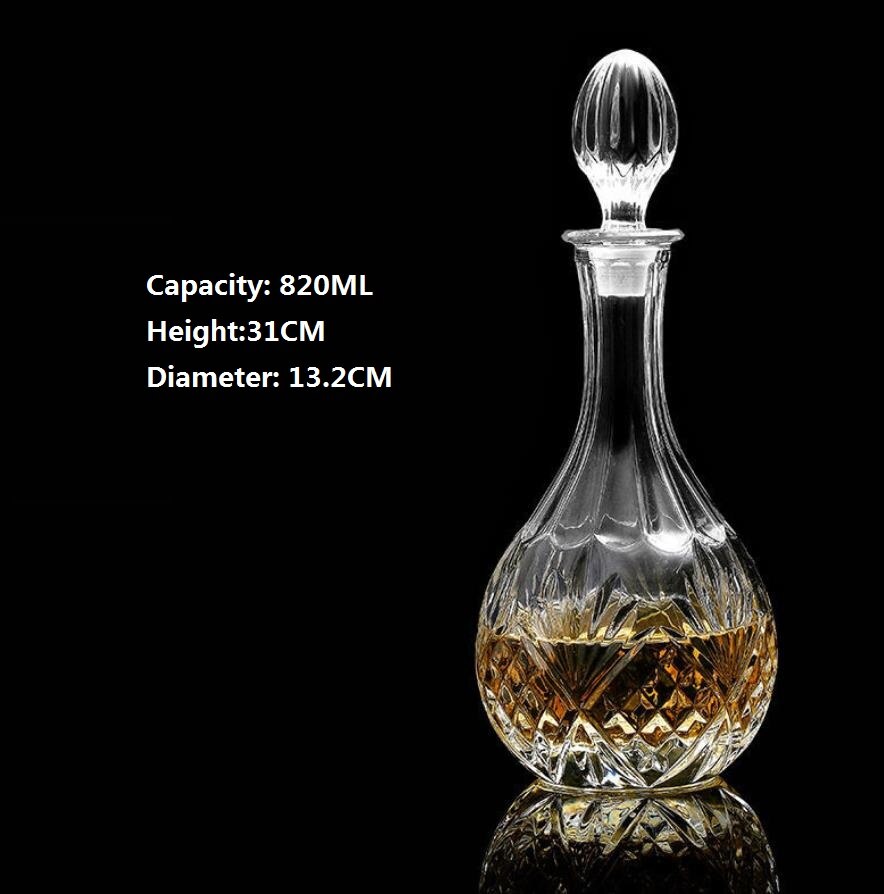 Whisky karaff whisky flaska kristallglas vin öl behållare glas flaska glas kopp hem bar verktyg dekoration: A3