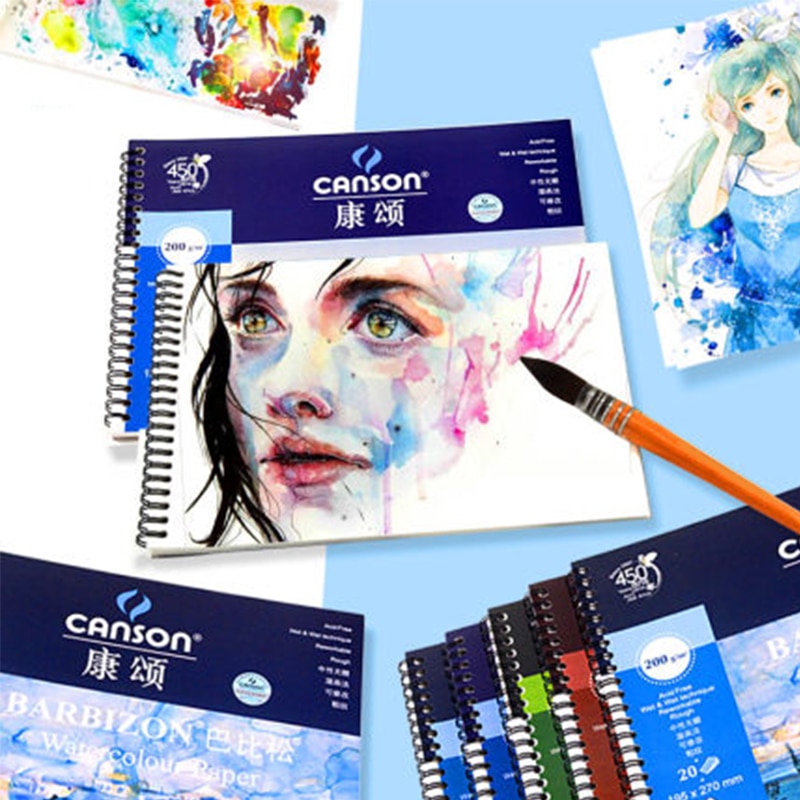 CANSON BARBIZON acuarela /libro de lápices de colores/almohadilla/papel 8/16/32K 200/240/300g/m² sellador/bobina libro pintado a mano