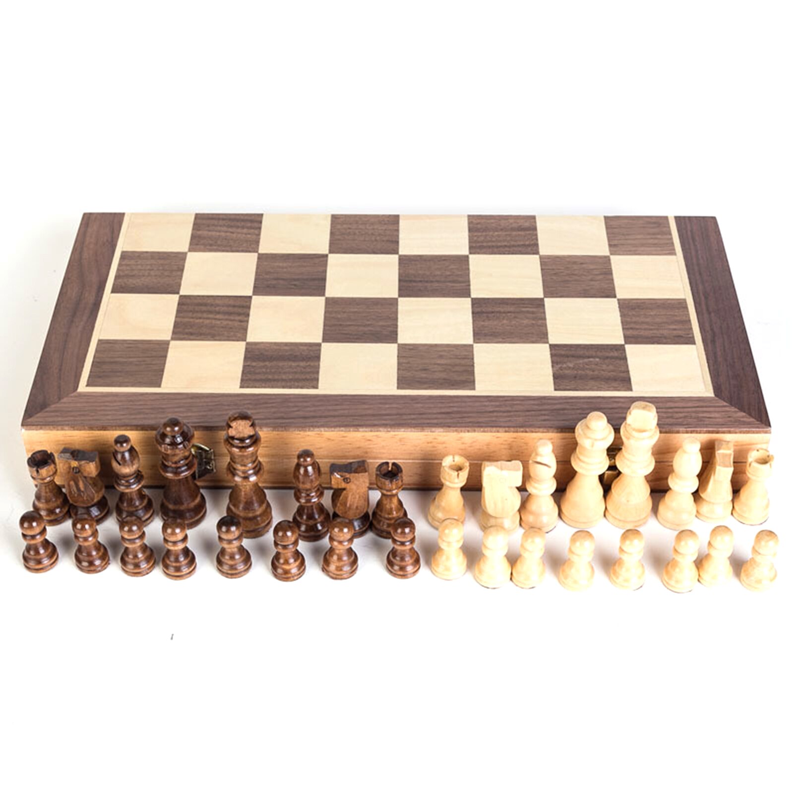 Skakssæt træskakspil foldet skakbræt skakbrikker skakbræt skakbrætspil for voksne