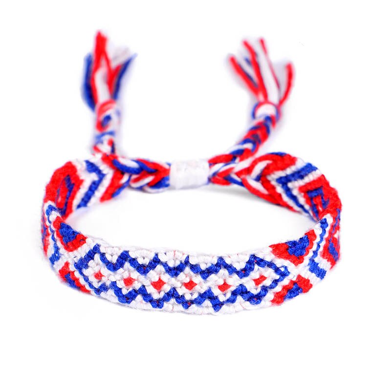 Boho Etnico Braccialetto Fatto A Mano Della Spiaggia di Estate Della Treccia String Involucro di Cotone Corda Intrecciata Braccialetti di Amicizia Per Le Donne Degli Uomini