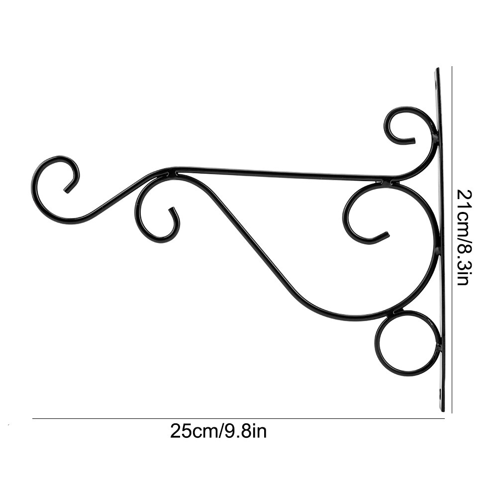 1pc 25 x 21cm metall plante brakett henger planter veggheng krok for hjemme hage planter balkong dekorasjon