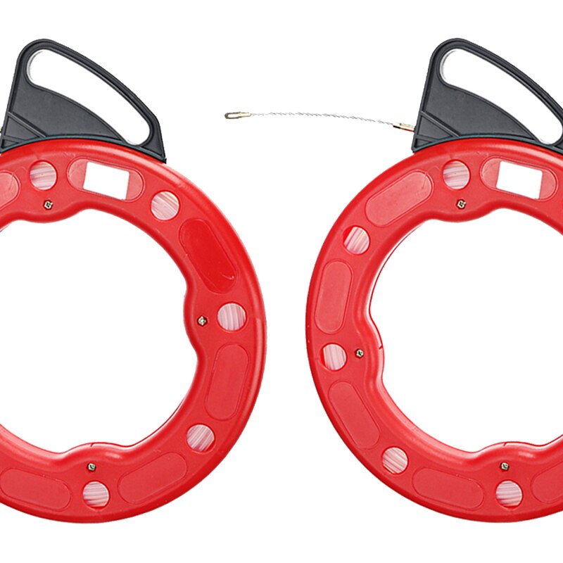 15/20/25/30M Fiberglass Fish Tape Reel Puller Conduit Ducting Rodder Pulling Wall line Rodder Pulling Wire Cable Puller