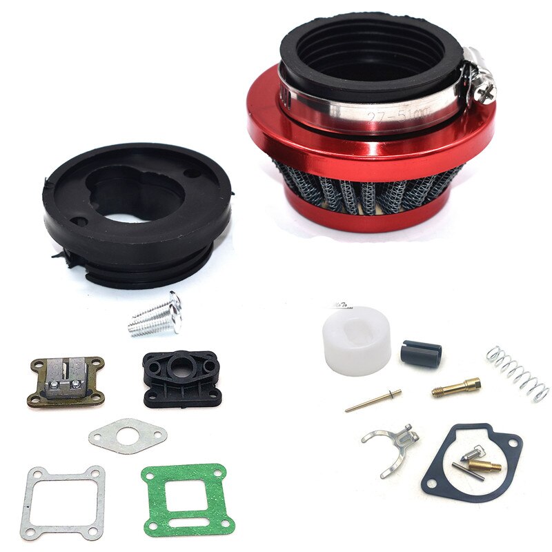 Air Filter 2 stroke for Pocket Bike 47cc 49cc engine carb carburetor Mini Quad ATV Dirt Bike MiniMoto Go Kart Buggy: O