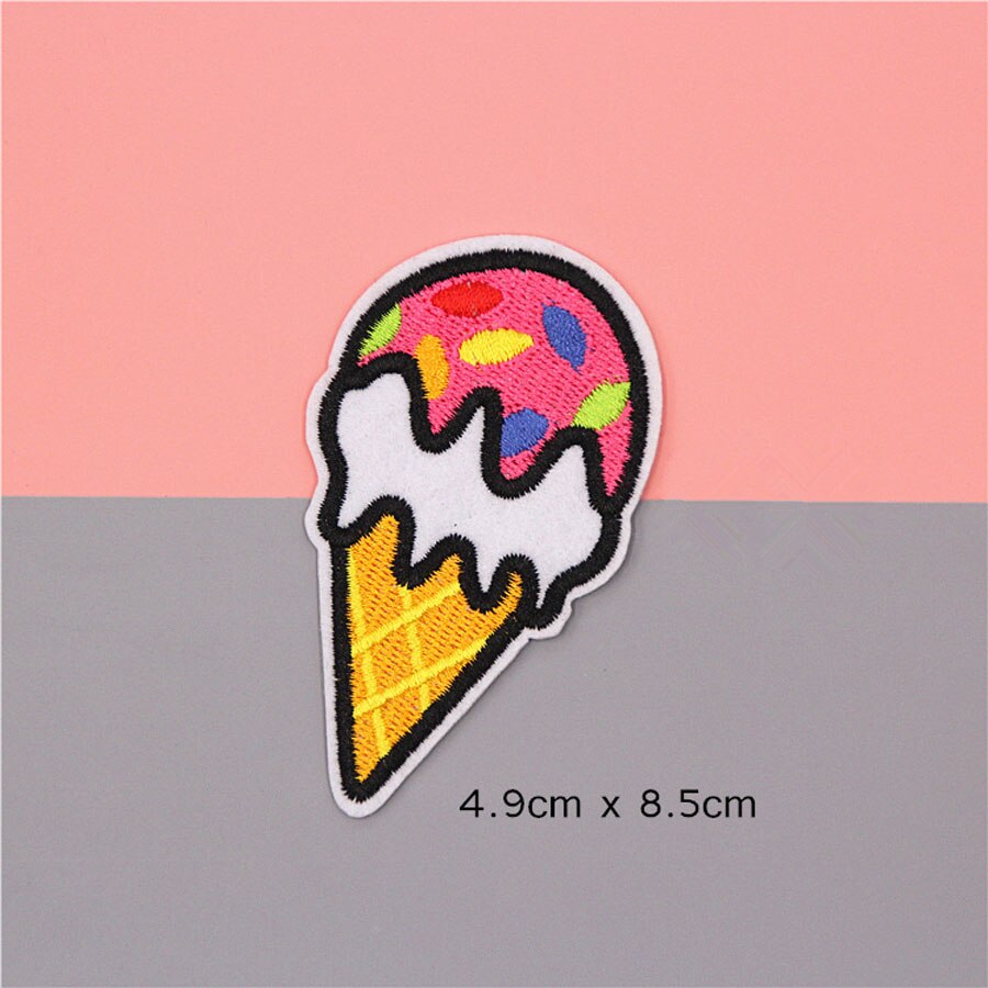 Patch brodé en tissu pour vêtements, casquette, autocollant, sac, fer à coudre sur application, bricolage, accessoires pour vêtements, BU149: BU149N13 Ice Cream