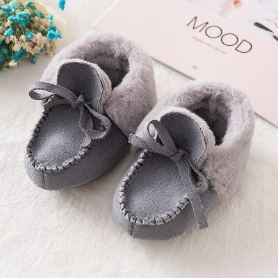 Neugeborenen Baby Stiefel Winter Erste Wanderer Quaste Baby Mädchen Schuhe Pelz Schnee Super Warme Prewalkers Weiche Sohle Keine-Unterhose booties Beute: Grau / 13