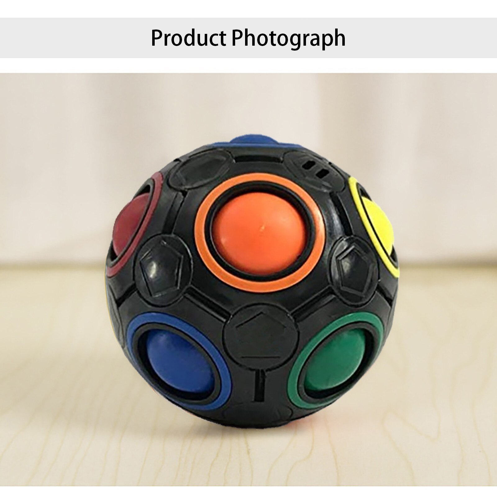 Xmas Stress Reliever Magic Rainbow Bal Fun Plastic Puzzel Onderwijs Speelgoed