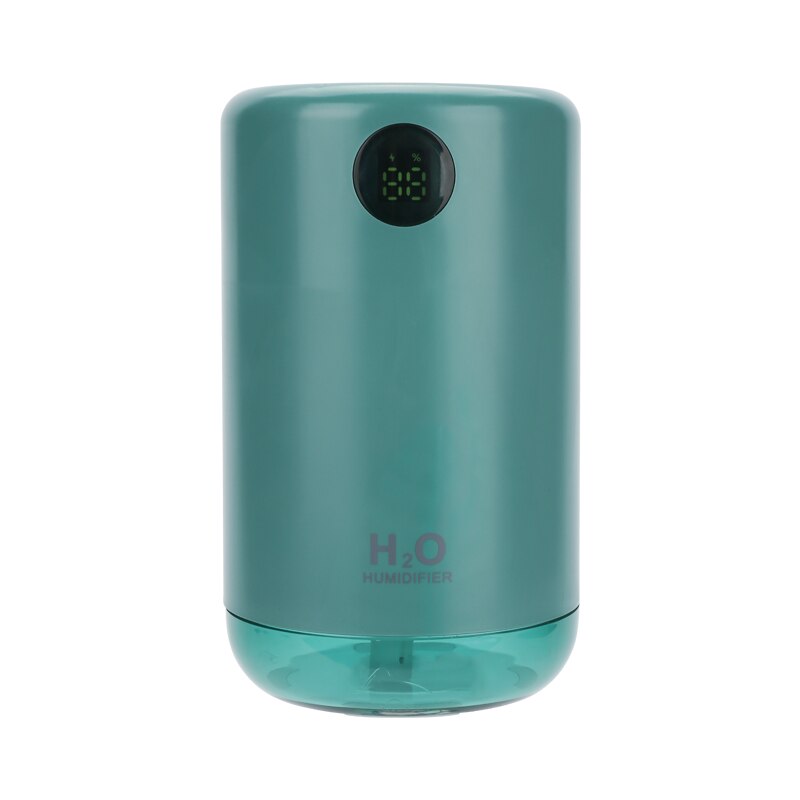 H20 Diffuser 500Ml 2000Mah Batterij Mini Diffuser Ultrasone Mute Desktop Luchtbevochtiger Led Display 3 Kleuren: Green