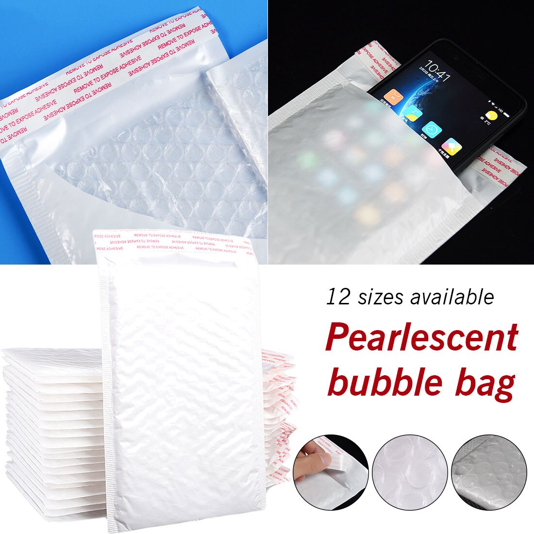 10 pièces 12 taille blanc bulle courrier enveloppe sac bulle affranchissement emballage enveloppe emballage sacs de transport
