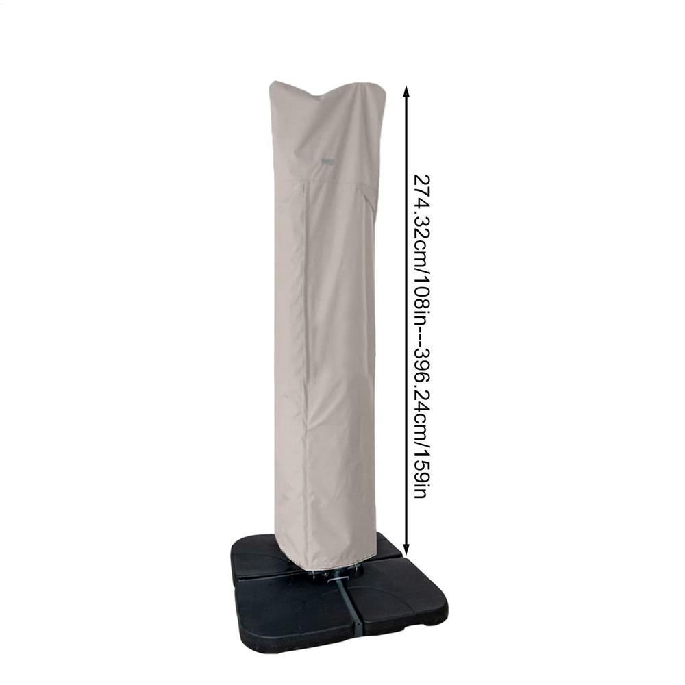 Cantilever Umbrella Cover Patio Umbrella Parasol Cover Cantilever Offset Umbrella Cover Anti UV Outdoor Umbrella Cover: white color