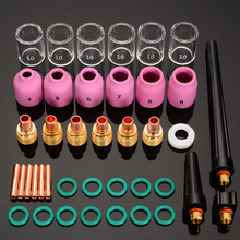 40Pcs/Lot TIG Welding Torch Collet Gas Lens Pyrex Glass Cup Kit for WP-9/20/25 Welding Accessories Tool Kit Set