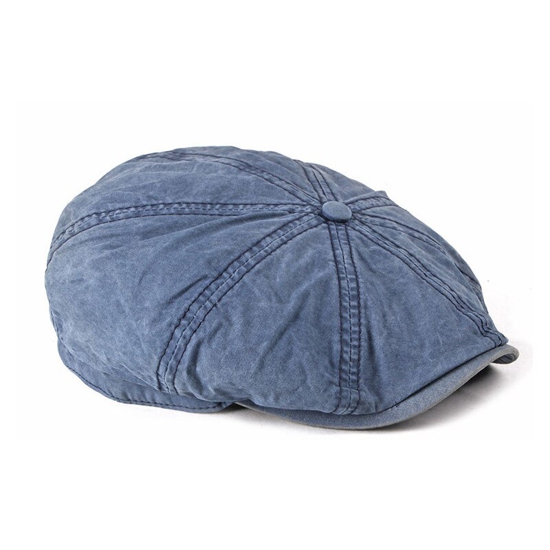 [AETRENDS] de Denim de algodón octogonal sombreros para hombres de Ivy Gatsby taxista conducción sombrero gorra Z-6833