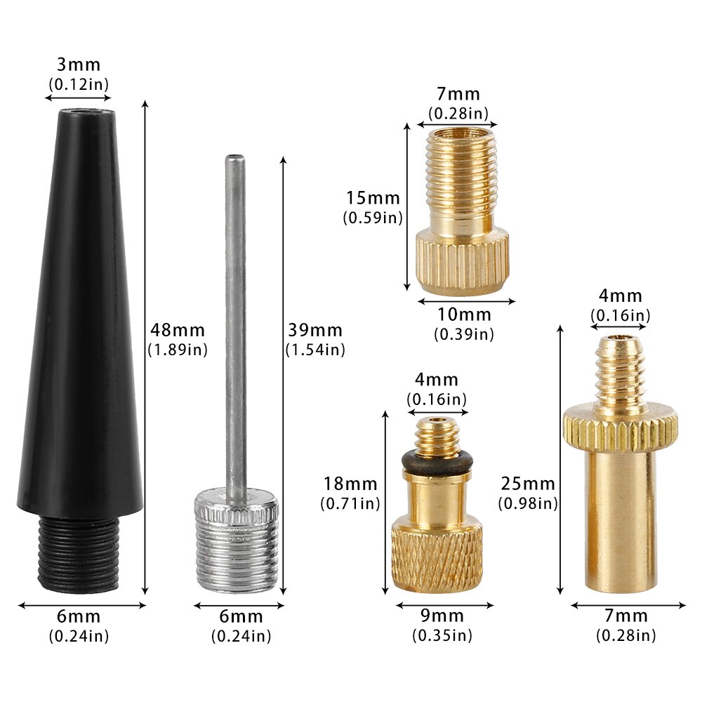 5 teile/satz Fahrrad Ventil Adapter einstellen Fahrrad Pumpe Adapter Konverter Luftpumpe Adapter Ventil für Fahrrad Reifen Aufblasbare Ball FußBall: Default Title