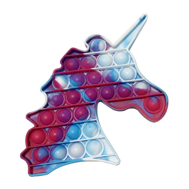 Unicorn Pop It Hot Push Bubble Fidget giocattoli giocattolo Antistress per adulti PopIt Antistress Squishy regalo Antistress Poppit Antistress