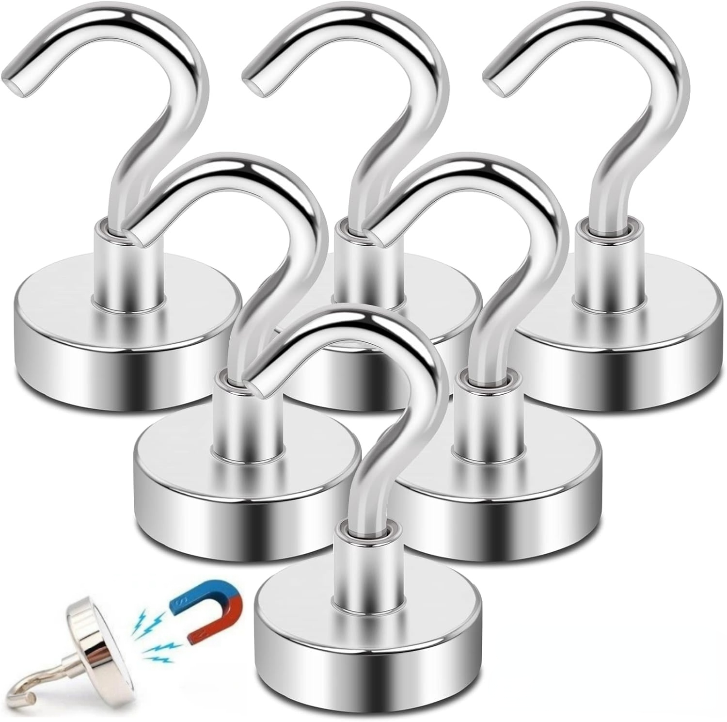 1-80PCS Strong Magnetic Hooks Multi-Purpose Storage Hooks Home Kitchen Bar Storage Hooks Key Storage Hooks Bathroom Hangers