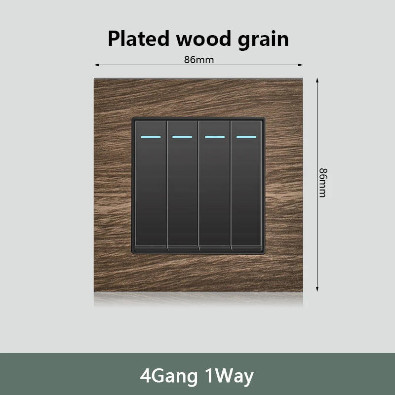 Interrupteur d'éclairage mural rétro grain de bois, prise de courant murale rapide de Type C 18W 220V, prise électrique européenne EU FR avec chargeur USB