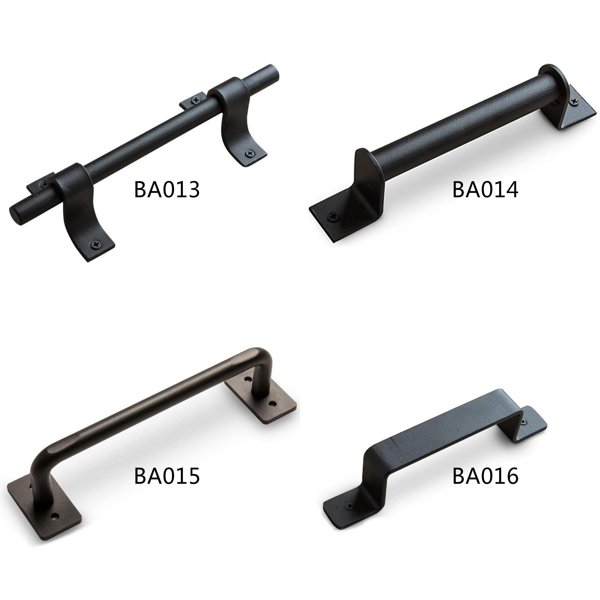 Black Carbon Steel Heavy Duty Wood Sliding Barn Door Pull Handle