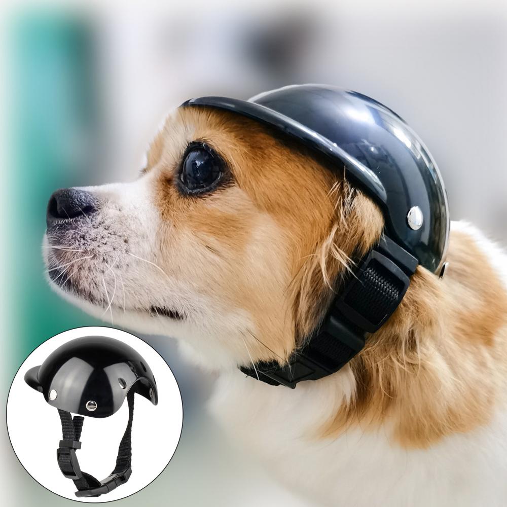 Pet Safety Caps Pet Dog Cat Motorcycle Safety Helmet Plastic Pet Riding Cap Protective Hat Headwear Dog Supplies