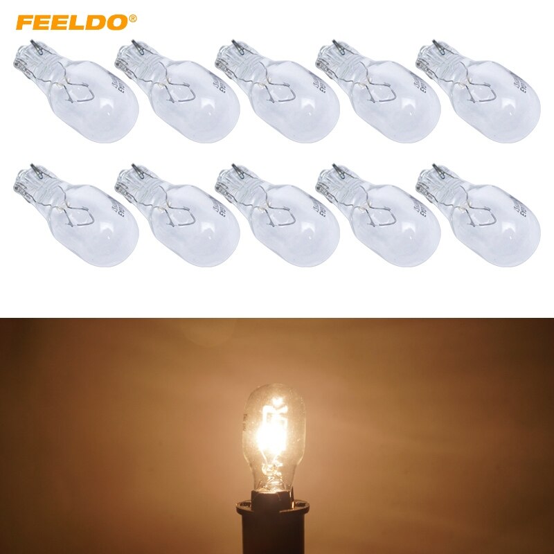 FEELDO 10 stks Auto T15 Wedge 12 v 16 w Halogeenlamp Externe Halogeenlamp Vervanging Dashboard Lamp Licht # HQ1310