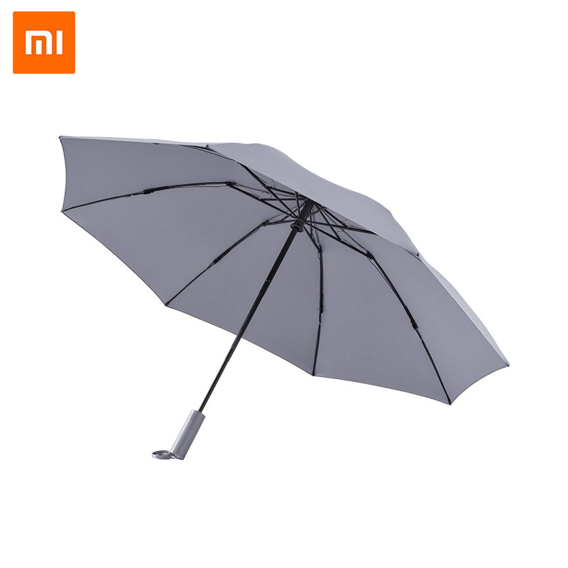 Xiaomi Paraplu Automatische Vrouwen Strand Parasol Mannen Grote Regen Paraplu Wind Slip Reverse Vouwen Met Verlichting Licht