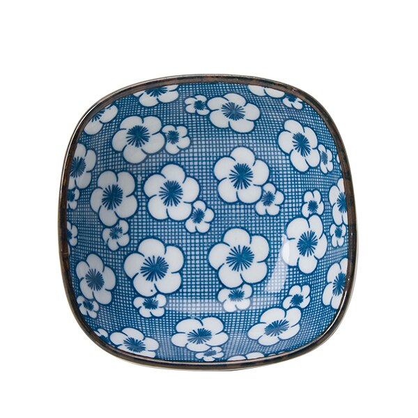 Japanese HENGFENG ceramic rice bowl square shape small bowl dish for