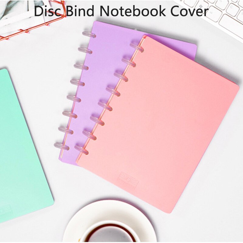 Couverture pour carnet de notes à feuilles mobiles, 2 feuilles, taille Multiple, trou en forme de champignon, coque de protection de Page intérieure, plastique PP couleur, fournitures de bureau