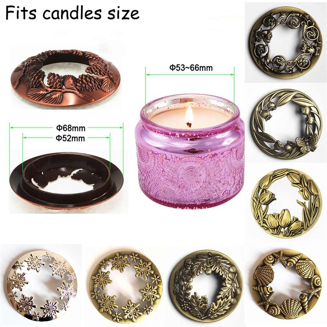 Iron Art Scented Candle Smart Cover Zinc Alloy Heat-gathering Scented Candle Iron Cover Smart Cover Metal Covers Heat-resistant