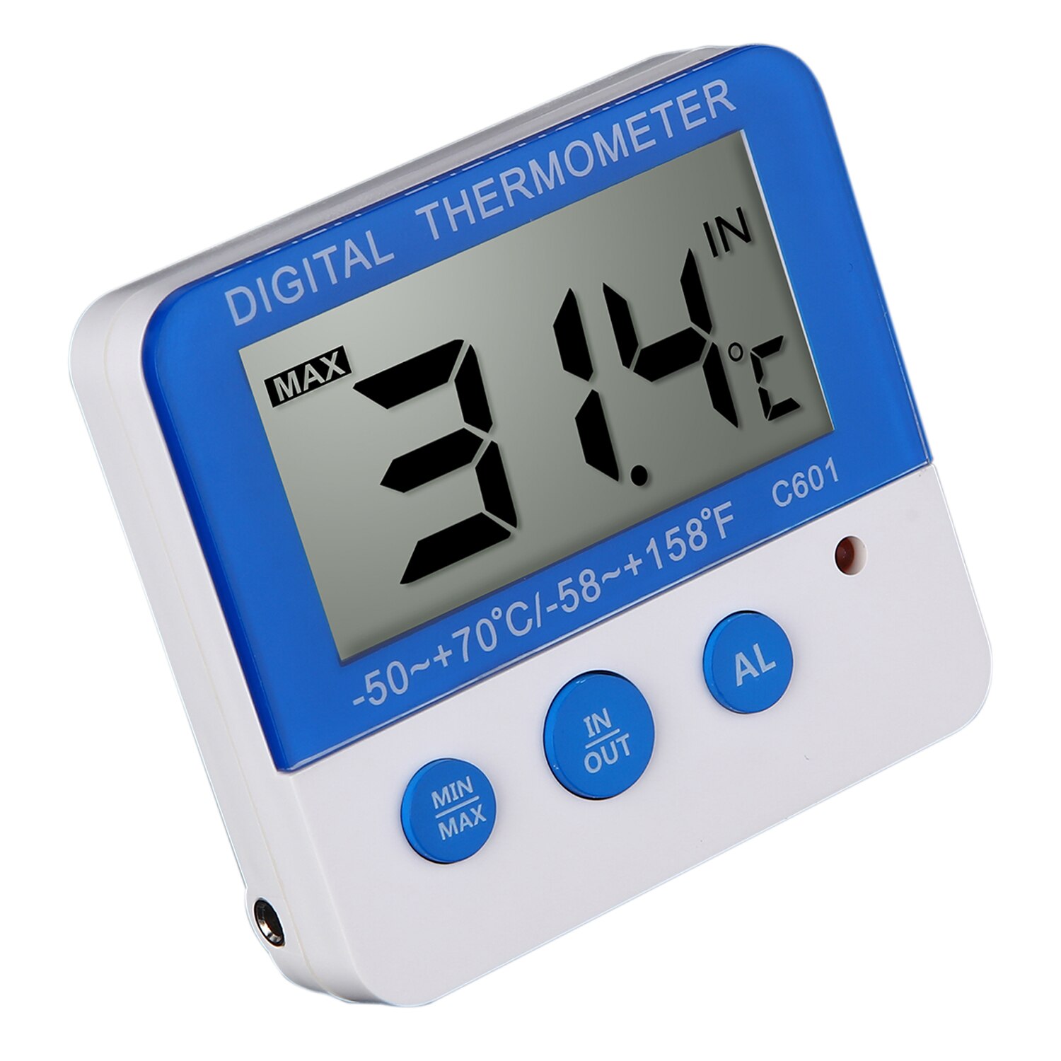 Digital Fridge Thermometer with Alarm and Max Min Temperature Easy to Read LCD Display Digital Refrigerator Freezer Thermometer
