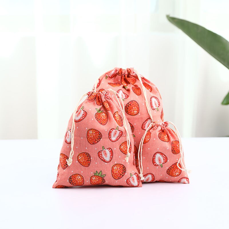 Koord Tassen Mooie Vruchten Gedrukt Harajuku Eenvoudige Canvas Kleurrijke Pouches Mode Vrije Tijd Vrouwelijke Tas