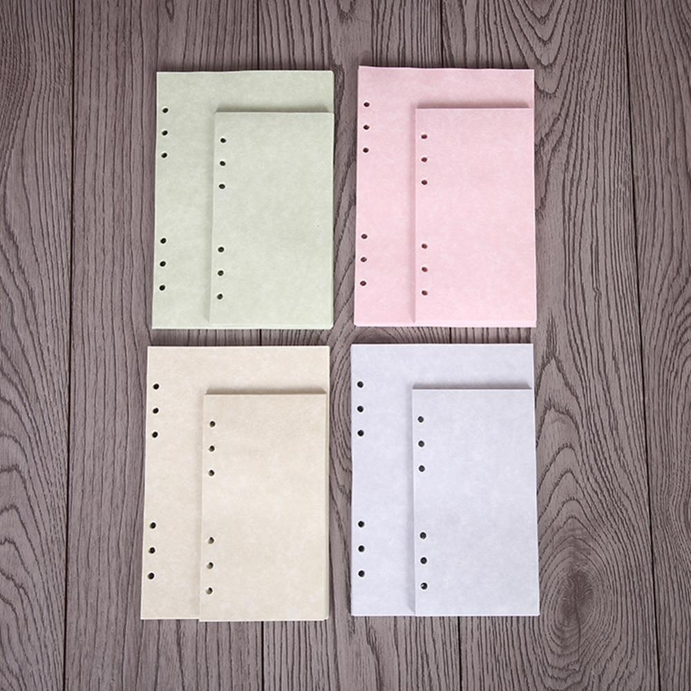 40 Sheets A5 Colorful Filler Papers Page Grid line Inside Pages Planner Filler Papers Loose-Leaf Notebook Accessories 6holes