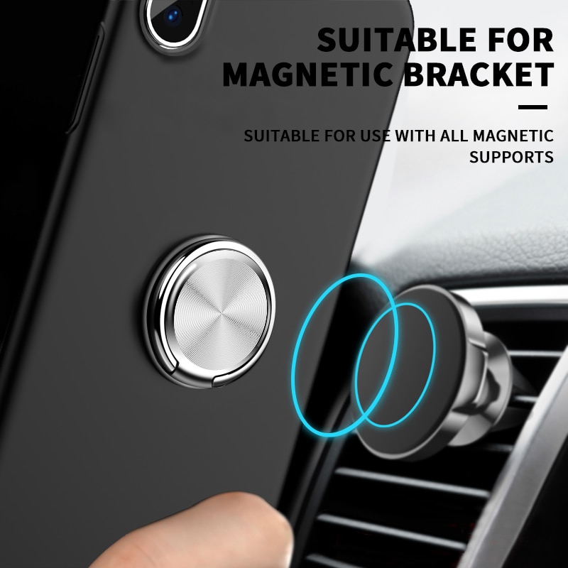 Spin Rotatable Thin Magnet Metal Finger Ring Phone Holder 360 Degree Rotatable Smartphone Socket For Magnetic Smartphone Stand