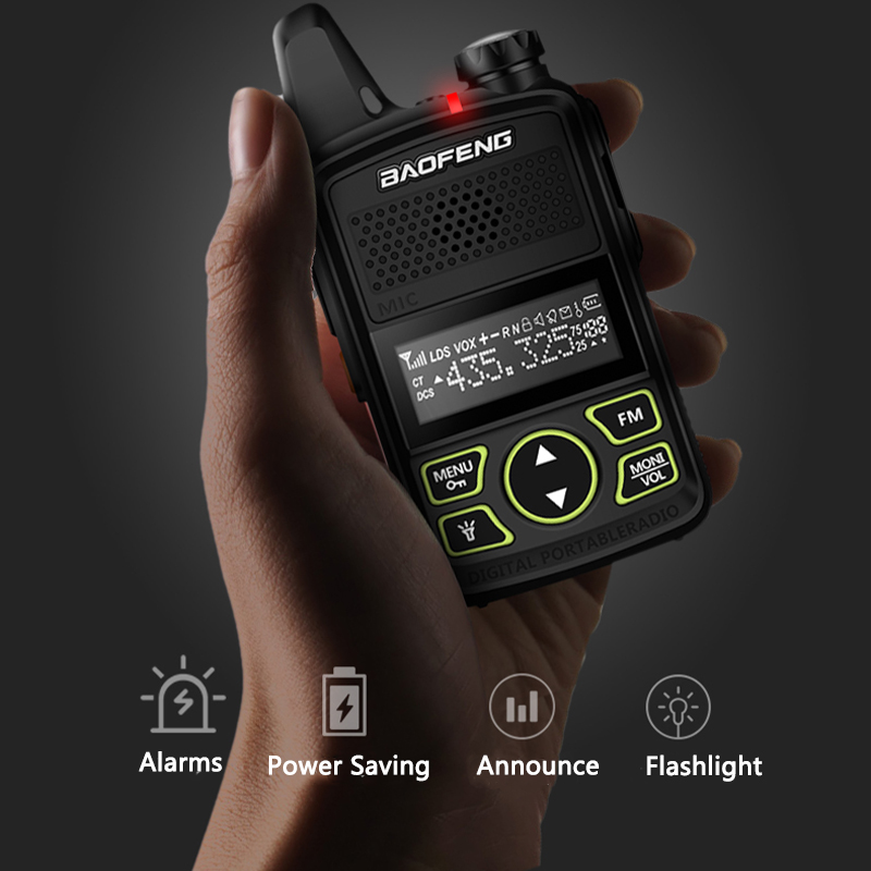 1/2/4PCS Baofeng BF-T1 MINI Walkie Talkie UHF 400-470MHz USB Charger Portable Two Way Radio Noise Cancellation Kids Toys