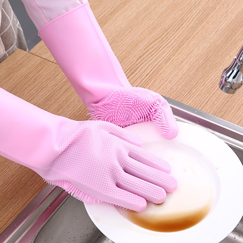 Gants de vaisselle en Silicone, fournitures de cuisine, outils de nettoyage, gants de vaisselle, BV789