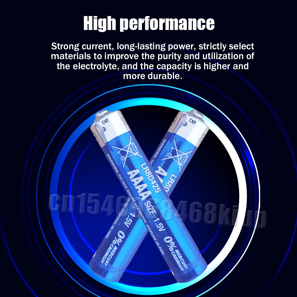 100PCS 1.5V AAAA LR8D425 Alkaline Battery 4A LR61 AM6 E96 MN2500 MX2500 For Camera Alarm Clock Electric Toys Bluetooth Earphone