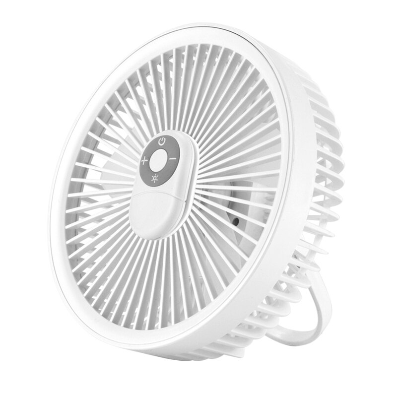 USB-bureauventilator, 4000 mAh oplaadbare batterij-aangedreven tafelventilator, 4 snelheden, mini draagbare ventilator, met sterke luchtstroom, stille werking, elektriciteitsdisplay, eenvoudig te