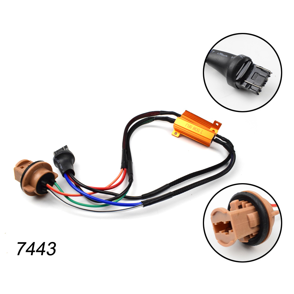 50W 6/8ohm 1156 P21W PY21W BAU15S 1157 P21/5W T20 7440 7443 T25 3157 Load Resistance Canbus Decoder Anti Hyper Flash Error Code