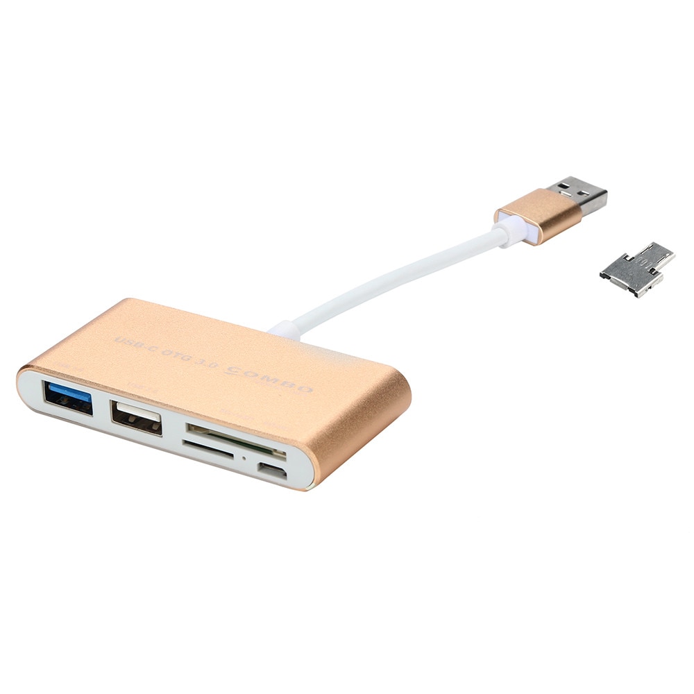 Ouhaobin Multifunctionele Usb 3.0 Micro Usb Otg Combo Kaartlezer Aluminium Hub Usb Hubs Voor Telefoon Pc computer Randapparatuur