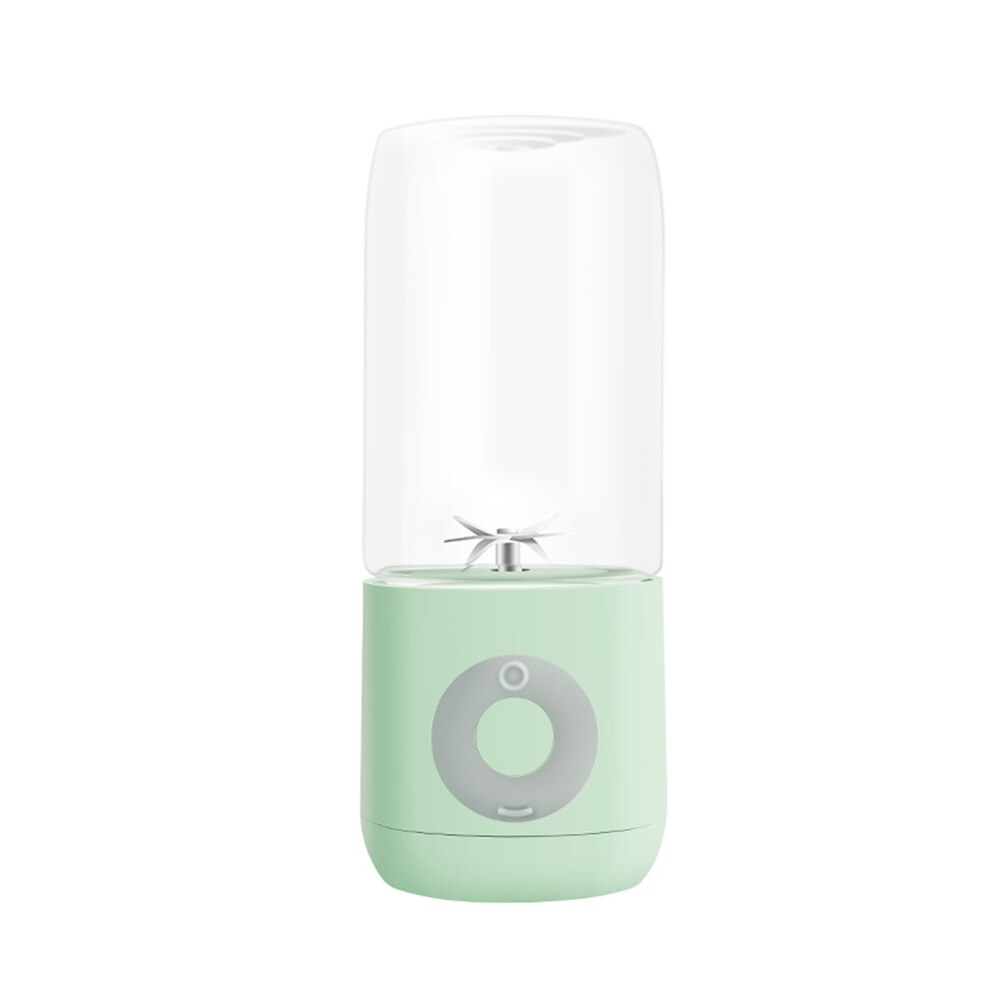 500mL Juicer Blender Fruit Squeezer 1pcs Mini Portable Squeeze Bottle Six Blades Smoothies Shakes Maker for Kitchen Tools: Light Green