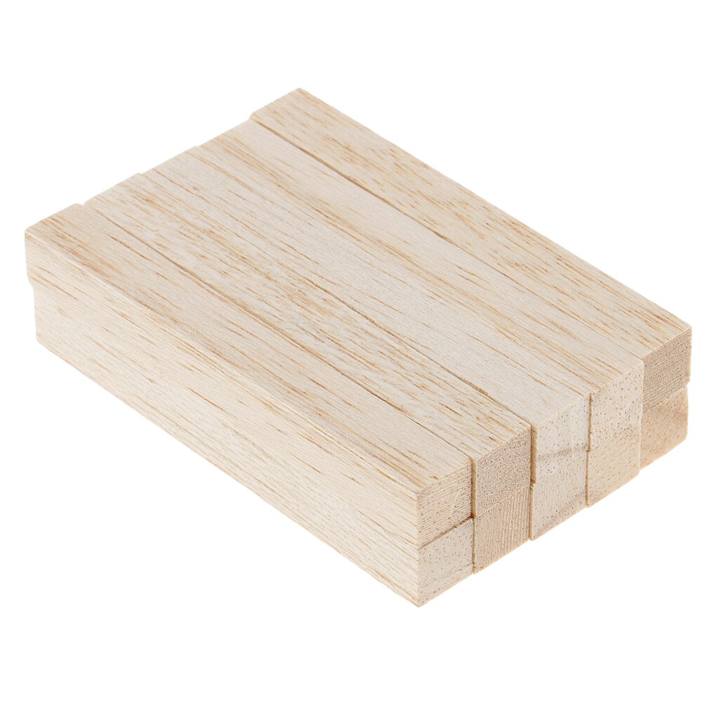 4 Sizes Natural Square Wood Stick Wooden Dowel For Model Making Hobbies Craft: 80mm 10 Pieces