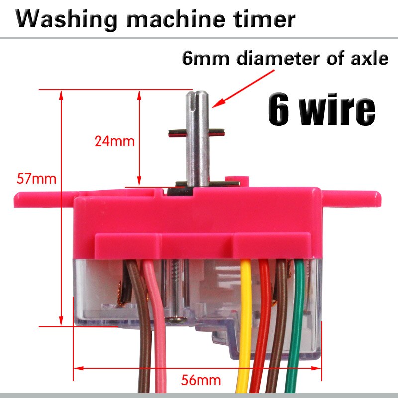 Washing machine timer 6 line 180 degree timing switch semi-automatic double cylinder washing machine spare parts